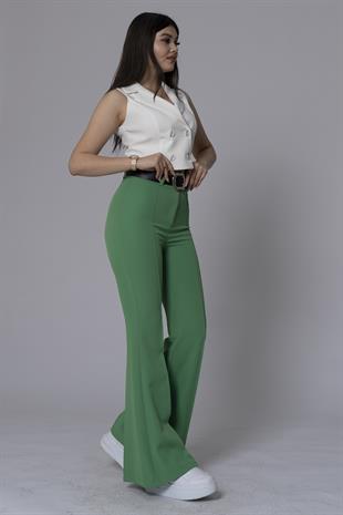 MissVina İspanyol Paça Kemerli Pantolon 3950