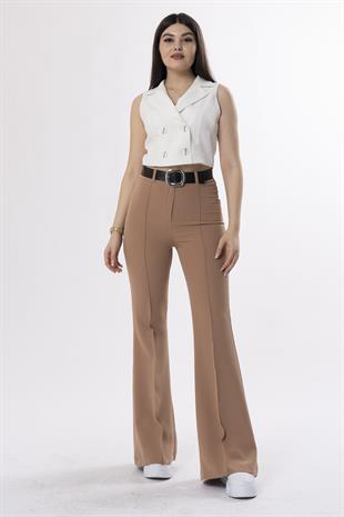 MissVina İspanyol Paça Kemerli Pantolon 3950