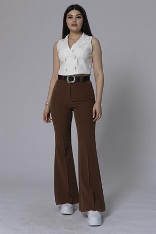 MissVina İspanyol Paça Kemerli Pantolon 3950
