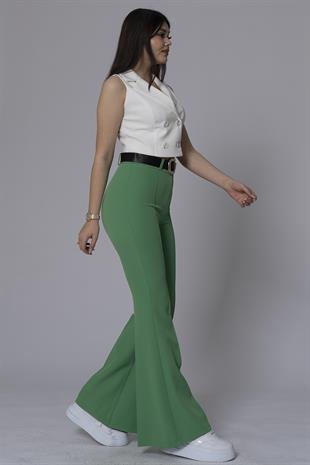 MissVina İspanyol Paça Kemerli Pantolon 3950
