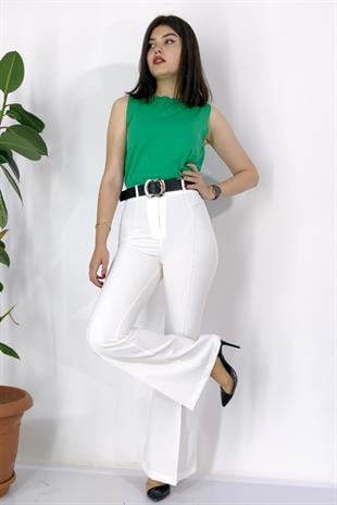 MissVina İspanyol Paça Kemerli Pantolon 3950