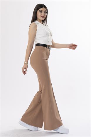 MissVina İspanyol Paça Kemerli Pantolon 3950