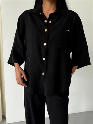 Modal Kumaş Çıtçıtlı Ceket Beli Lastikli Pantolon Takım 1208