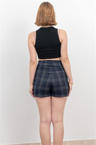Ön Kruvaze Mini Şort Etek 30167