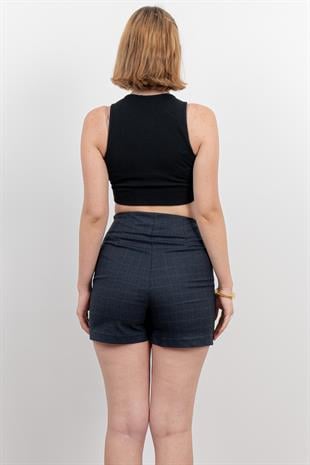 Ön Kruvaze Mini Şort Etek 30167