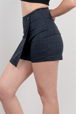 Ön Kruvaze Mini Şort Etek 30167