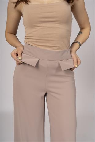 Ön Süs Cep Kapaklı Bol Paça Pantolon 30245