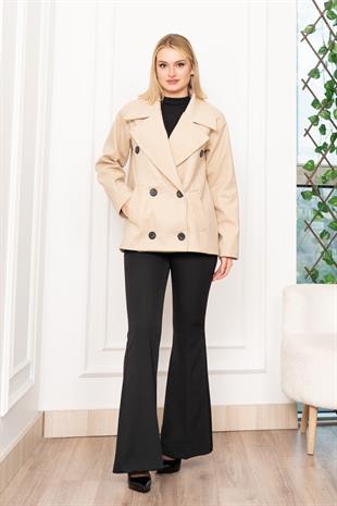 Oversize Trend Geniş Kısa Kaban Palto 2591