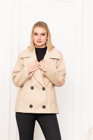 Oversize Trend Geniş Kısa Kaban Palto 2591
