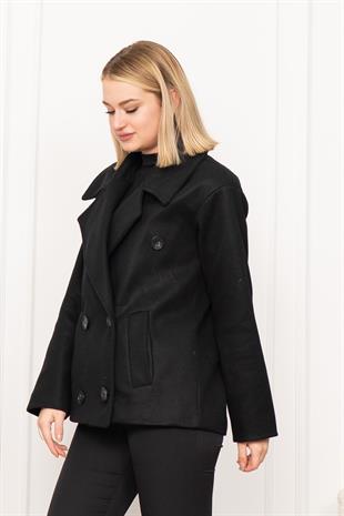 Oversize Trend Geniş Kısa Kaban Palto 2591