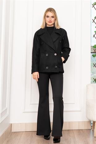 Oversize Trend Geniş Kısa Kaban Palto 2591