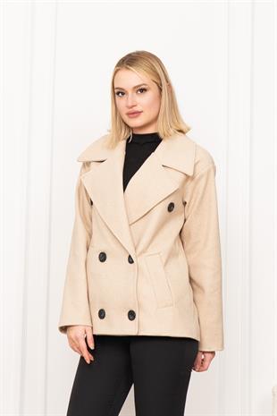 Oversize Trend Geniş Kısa Kaban Palto 2591