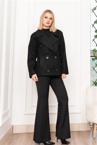 Oversize Trend Geniş Kısa Kaban Palto 2591