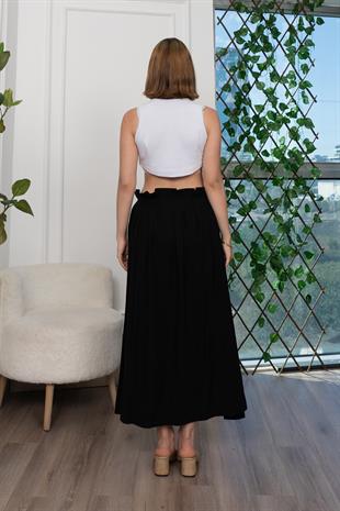 Pilikaşe Üzeri Puntolu Uzun Etek 6792