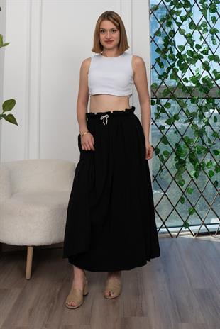 Pilikaşe Üzeri Puntolu Uzun Etek 6792