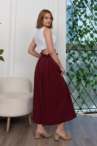 Pilikaşe Üzeri Puntolu Uzun Etek 6792