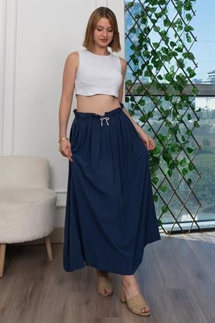 Pilikaşe Üzeri Puntolu Uzun Etek 6792