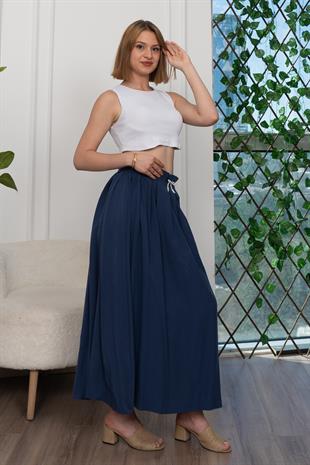 Pilikaşe Üzeri Puntolu Uzun Etek 6792