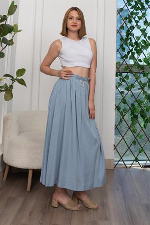 Pilikaşe Üzeri Puntolu Uzun Etek 6792