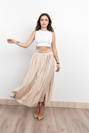 Pilikaşe Üzeri Puntolu Uzun Etek 6792