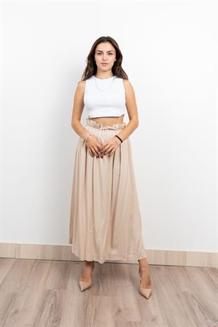 Pilikaşe Üzeri Puntolu Uzun Etek 6792