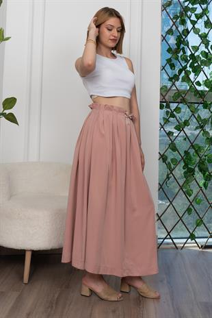 Pilikaşe Üzeri Puntolu Uzun Etek 6792