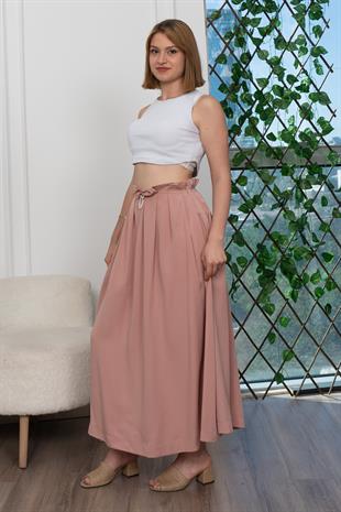 Pilikaşe Üzeri Puntolu Uzun Etek 6792