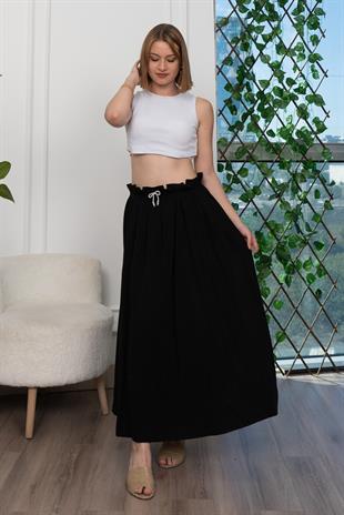 Pilikaşe Üzeri Puntolu Uzun Etek 6792