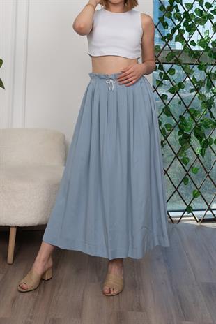 Pilikaşe Üzeri Puntolu Uzun Etek 6792