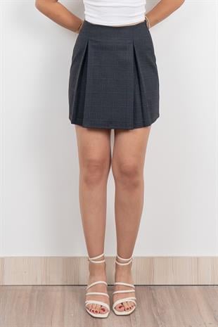 Pilikaşeli Mini Etek 6746