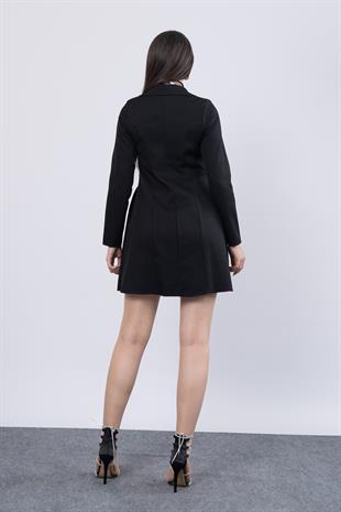 Premium Pile Kenarlı Trend Ceket Elbise 50305