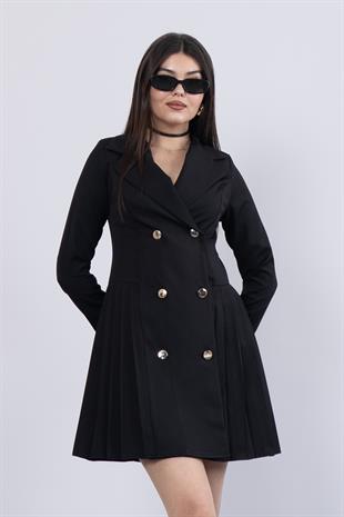 Premium Pile Kenarlı Trend Ceket Elbise 50305