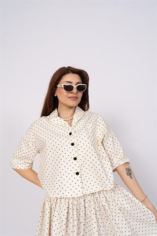 Puantiye Desenli Korsaj Etekli Takım 1210