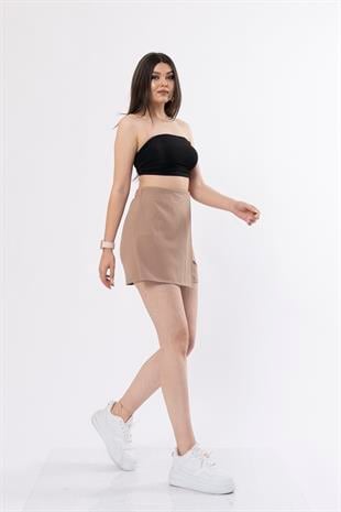 Şort Etek Beli Lastikli Ve Likralı İç Göstermez Trend Model 30152