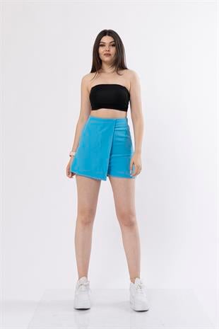 Şort Etek Beli Lastikli Ve Likralı İç Göstermez Trend Model 30152