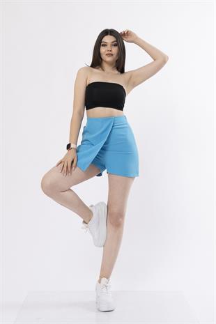 Şort Etek Beli Lastikli Ve Likralı İç Göstermez Trend Model 30152