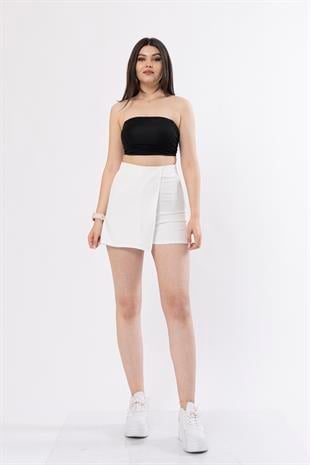 Şort Etek Beli Lastikli Ve Likralı İç Göstermez Trend Model 30152
