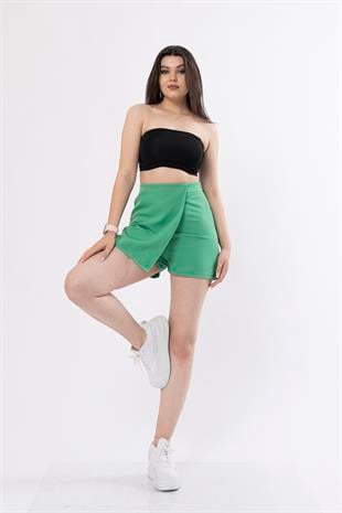 Şort Etek Beli Lastikli Ve Likralı İç Göstermez Trend Model 30152