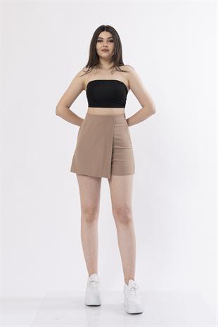 Şort Etek Beli Lastikli Ve Likralı İç Göstermez Trend Model 30152