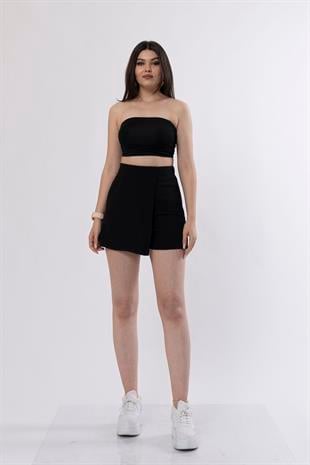 Şort Etek Beli Lastikli Ve Likralı İç Göstermez Trend Model 30152