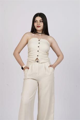 Straplez Keten İkili Takım