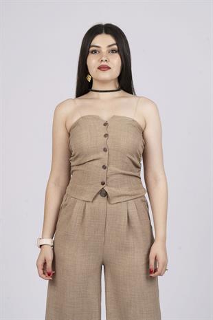 Straplez Keten İkili Takım