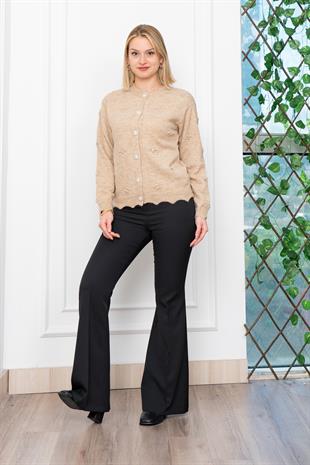 Trend Model Taşlı Yumoş Triko Hırka 25508