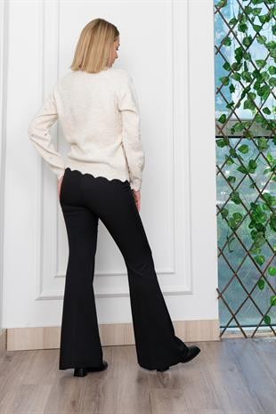 Trend Model Taşlı Yumoş Triko Hırka 25508