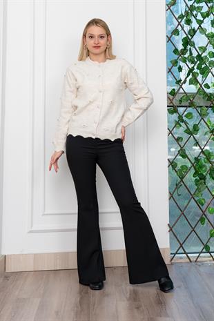 Trend Model Taşlı Yumoş Triko Hırka 25508