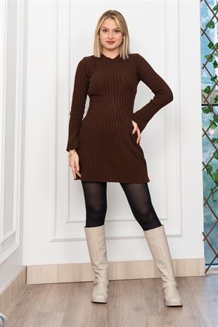 Trend Model Triko Kısa Elbise 4584