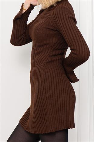 Trend Model Triko Kısa Elbise 4584