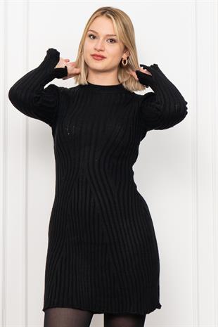 Trend Model Triko Kısa Elbise 4584