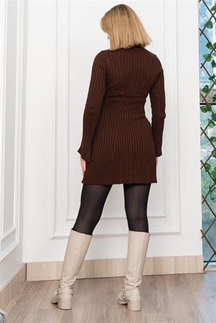 Trend Model Triko Kısa Elbise 4584