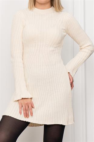 Trend Model Triko Kısa Elbise 4584